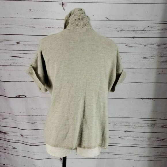 Maurices Women's Brown Tan Drape Short Sleeve Duster Cardigan Size 1 XL - Picture 5 of 6